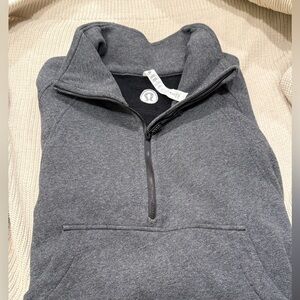 Lululemon Scuba XL/XXL Funnel-Neck Half Zip- 
Heathered Speckled Black Gray